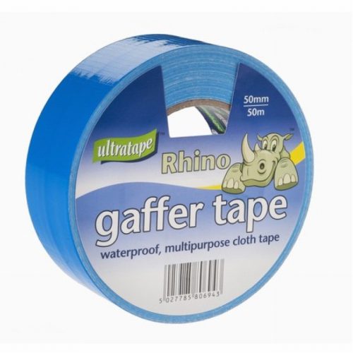 Ultratape Rhino GTBL1  50mm x 50m Gaffer Cloth Tape Blue
