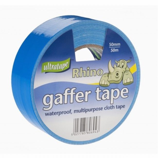 Ultratape Rhino GTBL1  50mm x 50m Gaffer Cloth Tape Blue