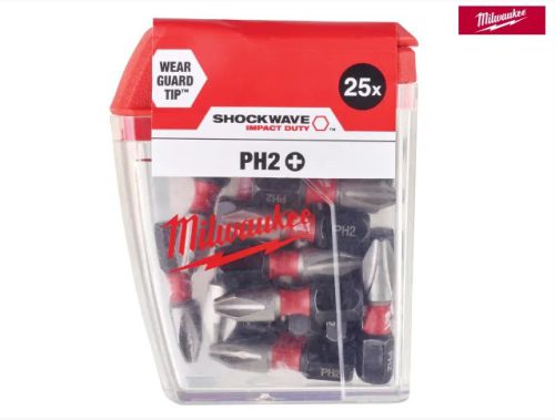 Milwaukee 4932472037 25mm Screwdriver Bit CD PH2 – 25 pieces