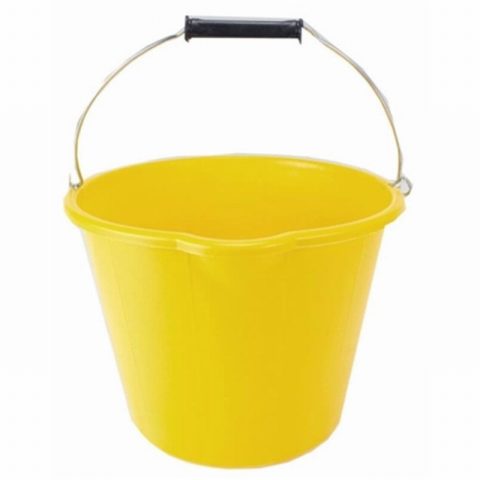 TML THW58-Y 14L Builders Bucket Heavy Duty Yellow