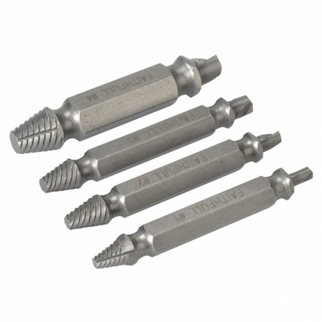 Faithfull FAISBEXTRACT Screw Extractor Set - 4 Piece