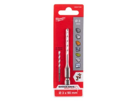 Milwaukee 4932471091 3.0mm x 90mm Multi Material Drill Bit