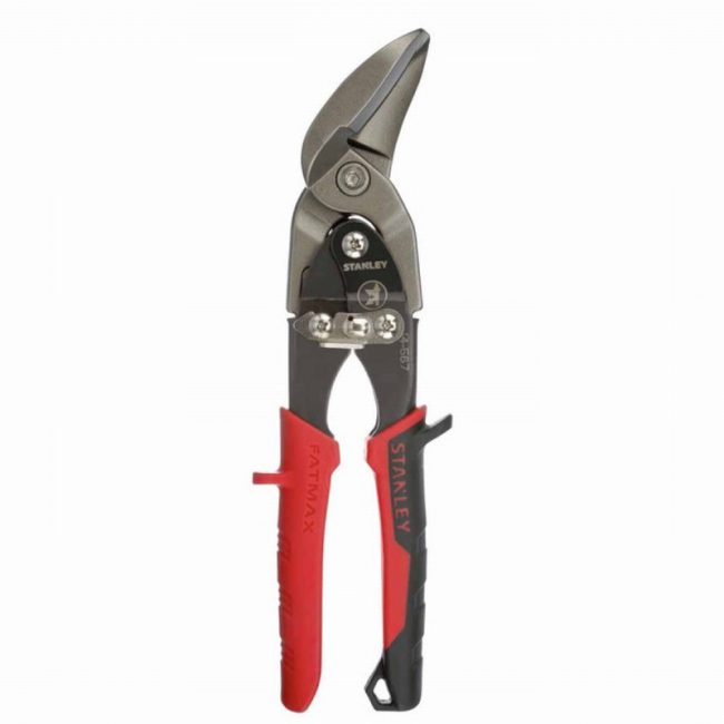 Stanley STA214567 250mm (10in) Red Offset Aviation Snip Left Cut - Image 2