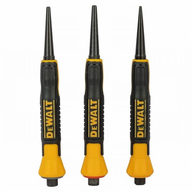 DeWalt DHT058018 Bi-Material Nail Punch Set - 3 Piece