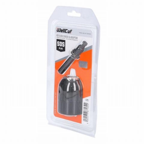 WellCut WC-SDSCHUCK Keyless, Quick Change Drill Chuck Adapter