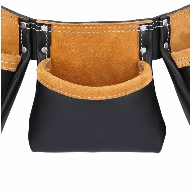 TOUGH MASTER TM-064LP Leather Tool Belt Apron Multi Pocket - Image 4