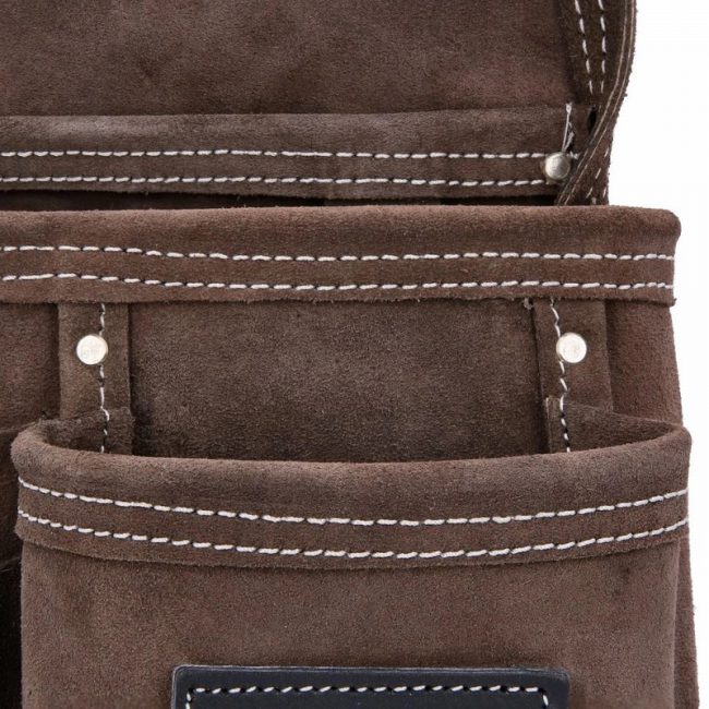 TOUGH MASTER TM-318SP Suede Leather Tool Pouch 6 Pockets - Image 3