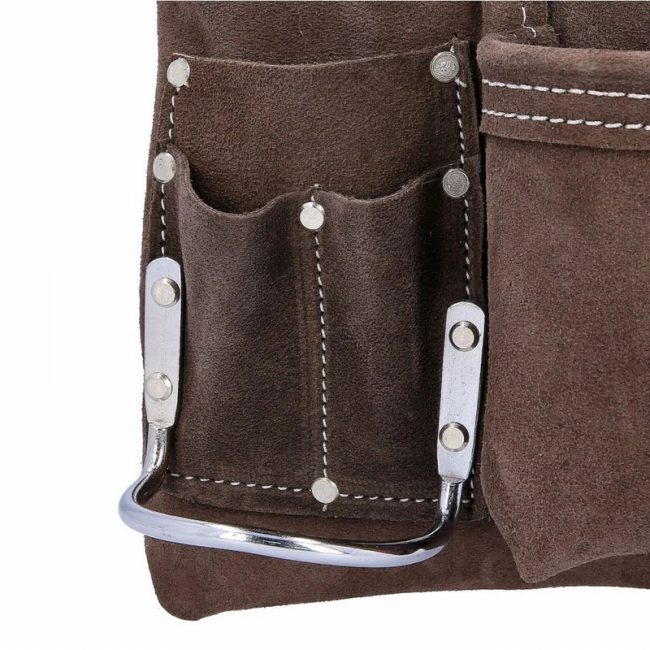 TOUGH MASTER TM-318SP Suede Leather Tool Pouch 6 Pockets - Image 2