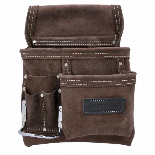 TOUGH MASTER TM-318SP Suede Leather Tool Pouch 6 Pockets