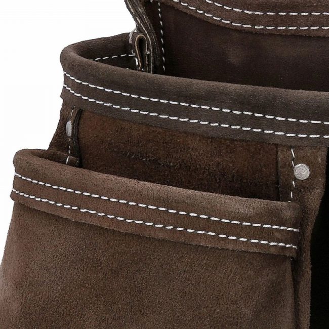 TOUGH MASTER TM-418SP Suede Leather Tool Pouch 4 Pockets - Image 3
