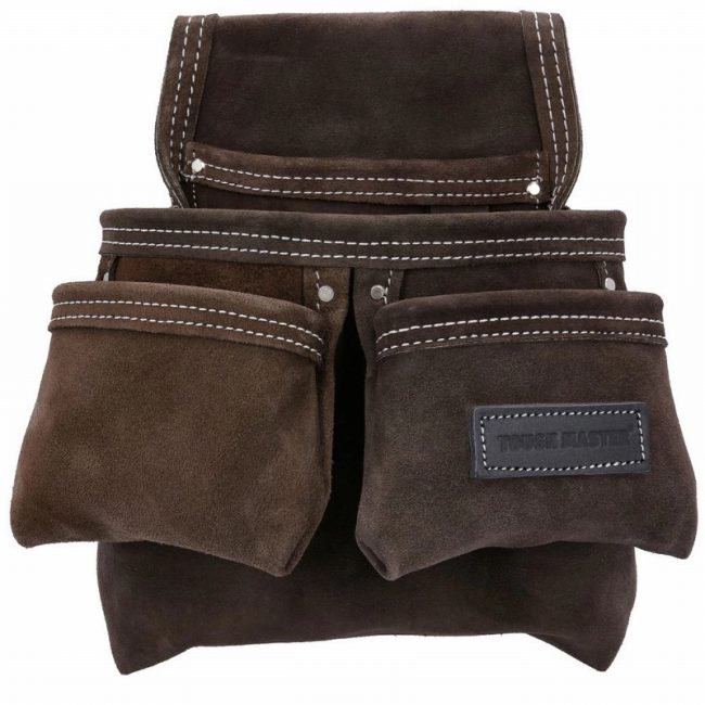 TOUGH MASTER TM-418SP Suede Leather Tool Pouch 4 Pockets