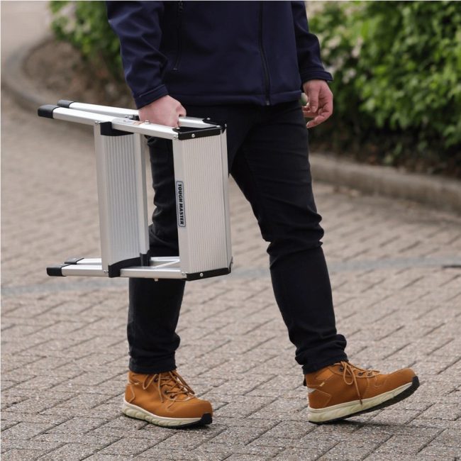 TOUGH MASTER TM-FSS2 2 Step Folding Step Ladder Double-Sided - Image 4