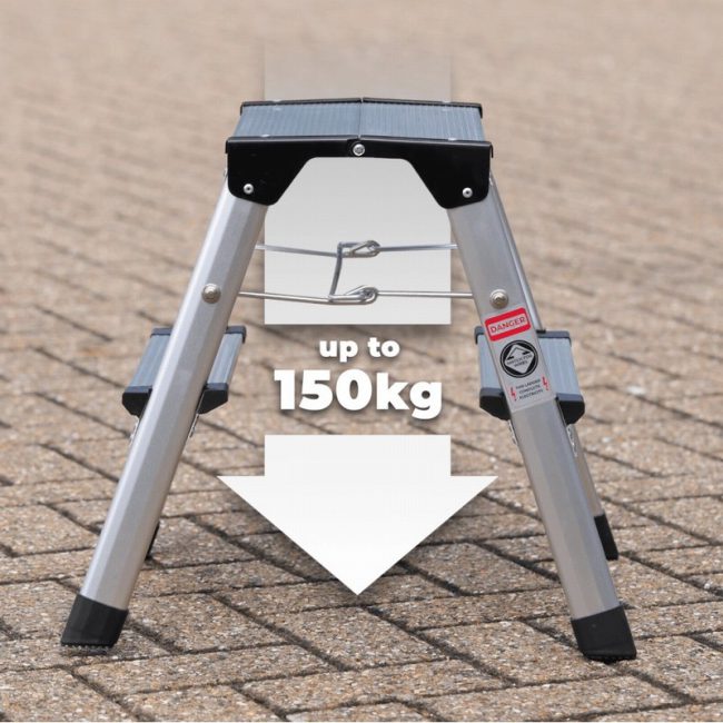TOUGH MASTER TM-FSS2 2 Step Folding Step Ladder Double-Sided - Image 3