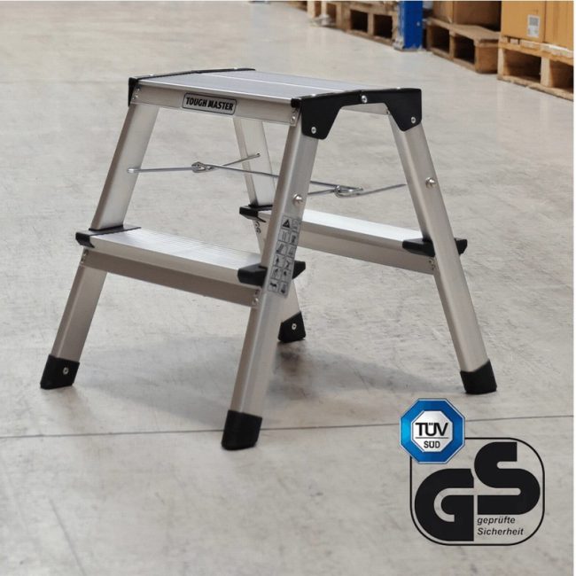 TOUGH MASTER TM-FSS2 2 Step Folding Step Ladder Double-Sided - Image 2