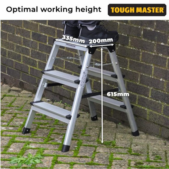 TOUGH MASTER TM-FSS3  3 Step Folding Step Ladder Double-Sided - Image 7