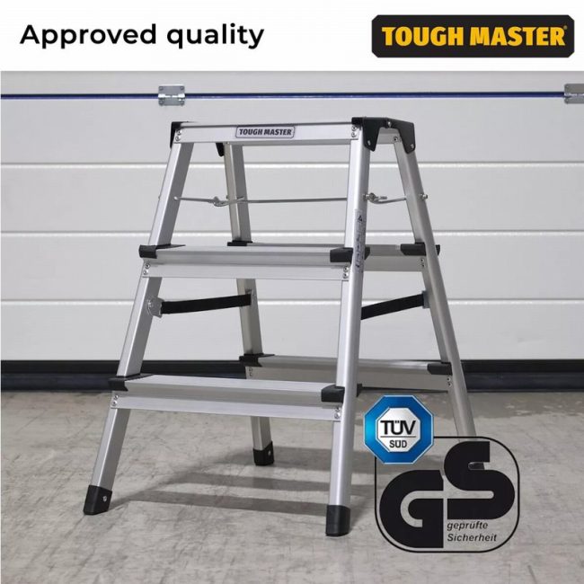 TOUGH MASTER TM-FSS3  3 Step Folding Step Ladder Double-Sided - Image 4