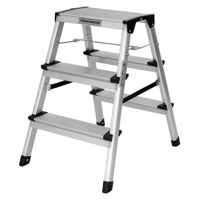 TOUGH MASTER TM-FSS3  3 Step Folding Step Ladder Double-Sided