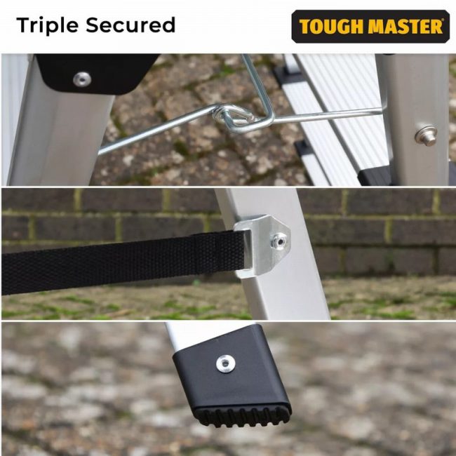 TOUGH MASTER TM-FSS4  4 Step Folding Step Ladder Double-Sided - Image 9