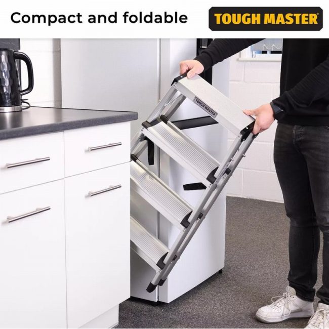 TOUGH MASTER TM-FSS4  4 Step Folding Step Ladder Double-Sided - Image 8