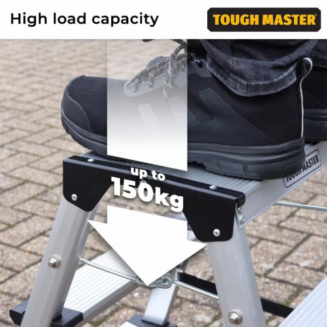 TOUGH MASTER TM-FSS4  4 Step Folding Step Ladder Double-Sided - Image 5