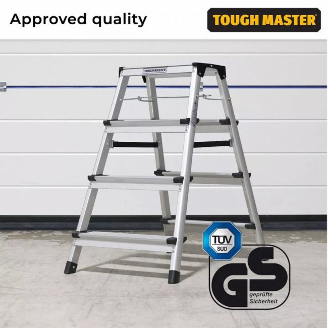 TOUGH MASTER TM-FSS4  4 Step Folding Step Ladder Double-Sided - Image 4