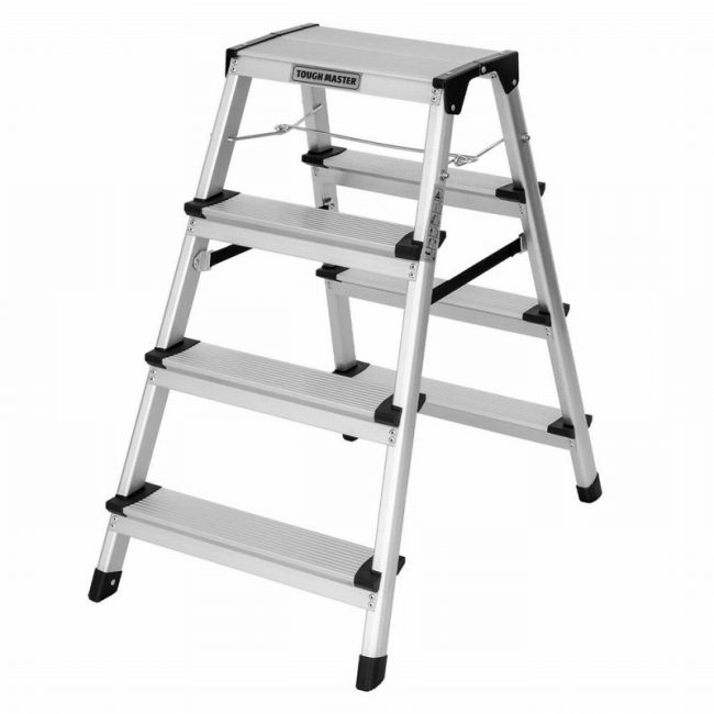 TOUGH MASTER TM-FSS4  4 Step Folding Step Ladder Double-Sided