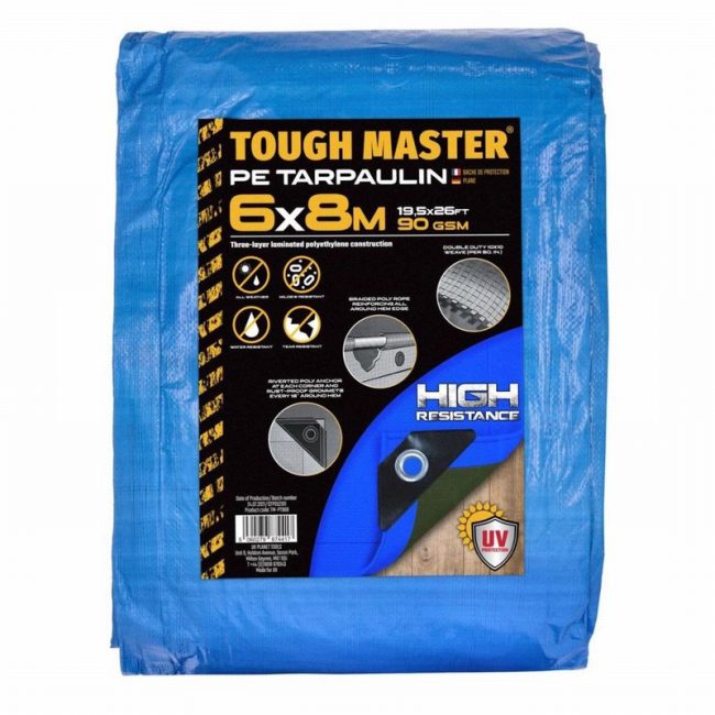TOUGH MASTER TM-PT968  6m x 8m Water Resistant Tarpaulin Sheet
