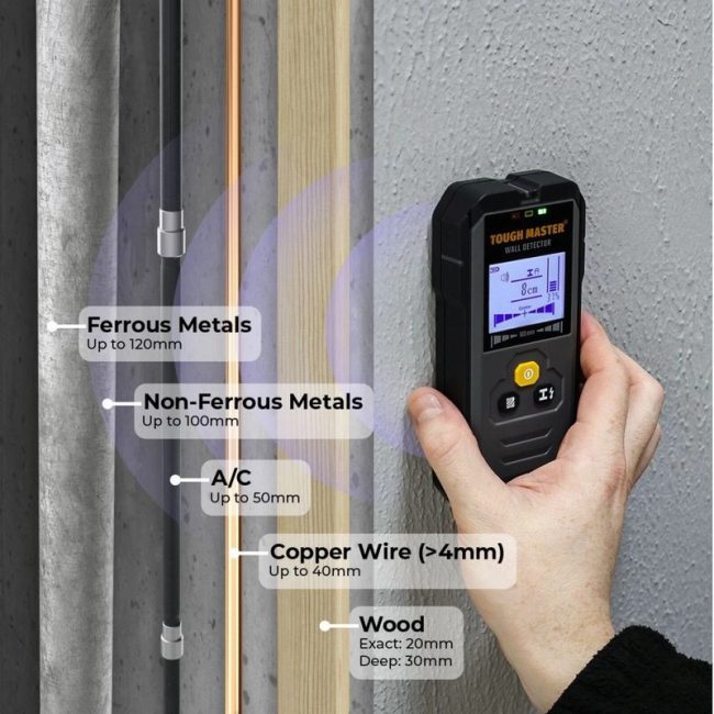 TOUGH MASTER TM-WD100 WallDetectorElectronic Stud FinderforMetal - Image 6