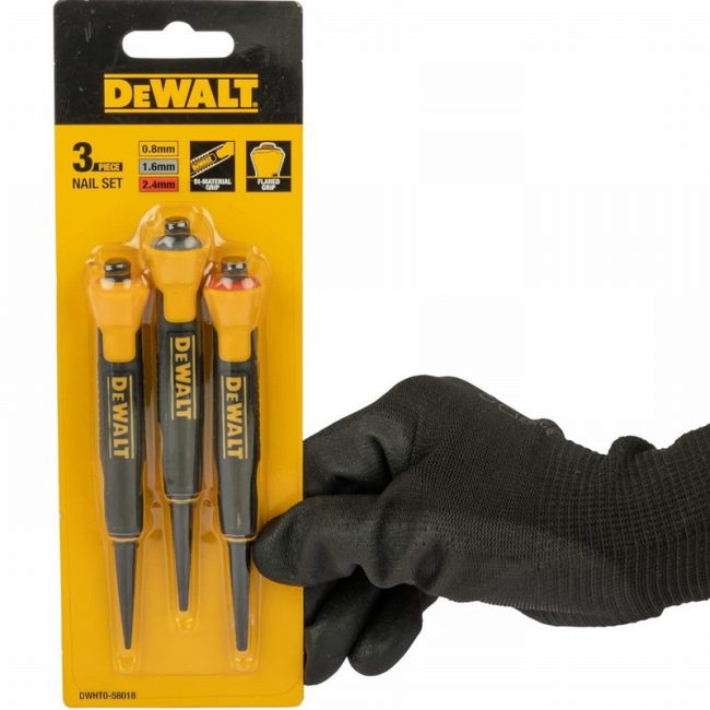 DeWalt DHT058018 Bi-Material Nail Punch Set - 3 Piece - Image 6