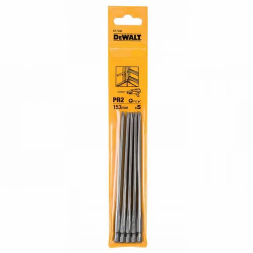 DEWALT DT7206  152mm PR2 Drywall PH2 Screwdriver Bit – Pack of 5