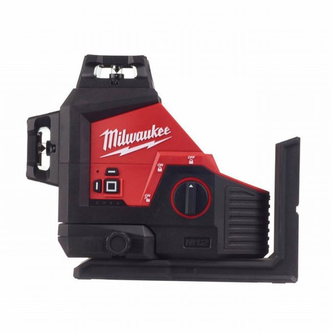 Milwaukee M12 3PL-401C 12v Green 360° 3 Plane Laser Kit - Image 4