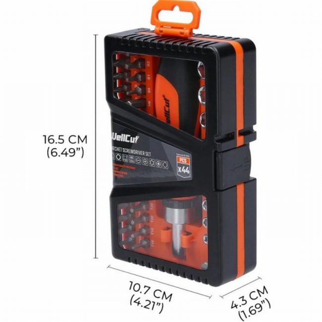 WellCut WC-RSD44 Rachet Screwdriver Set with 44 Pieces - Image 4