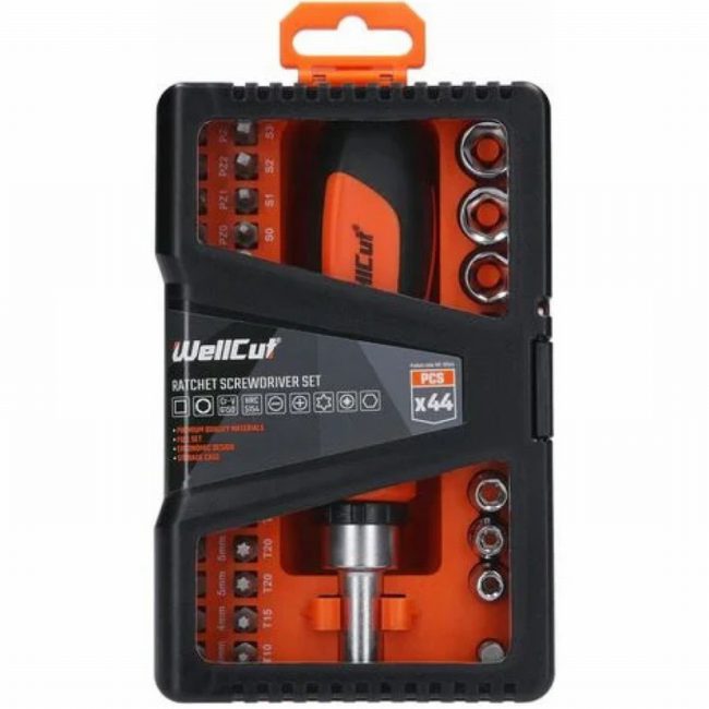 WellCut WC-RSD44 Rachet Screwdriver Set with 44 Pieces - Image 2