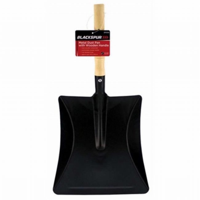 Blackspur DP200 Metal Dustpan & Wooden Handle