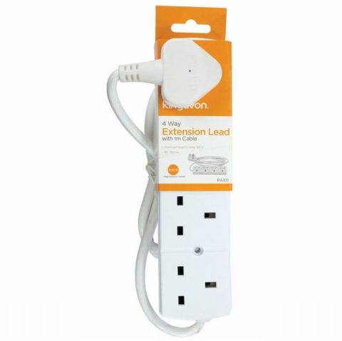 Kingavon PA101  1m  4 Way Extension Lead