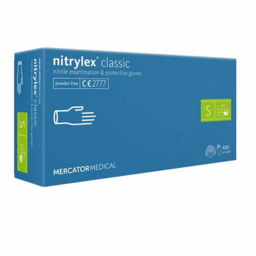 Mercator Nitrylex Classic Blue Gloves – Box of 100 size-S