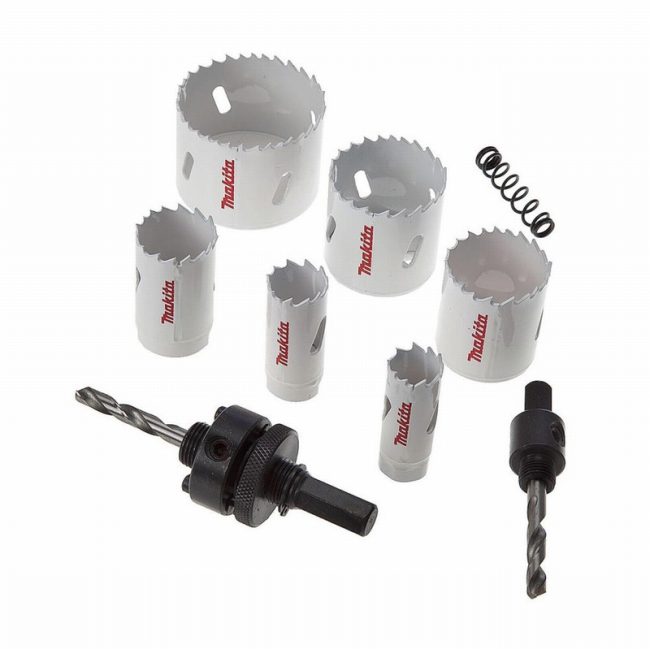 Makita D-47117 Plumbers 6pc Hole Saw Kit 57mm 44mm 38mm 29mm 22m - Image 3