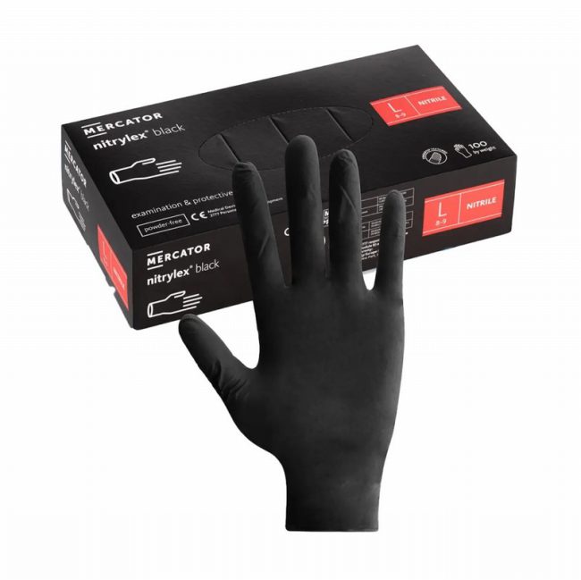 Mercator RD301040Q4 Size L Nitrylex Black Gloves