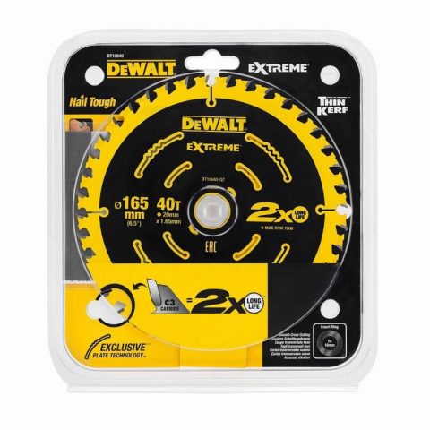 DeWalt DT10640 165x20mm 40T Extreme Framing Circular Saw Blade