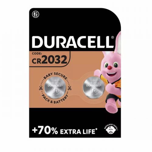 Duracell CR2032 3V Lithium Button Battery (Pack of 2)