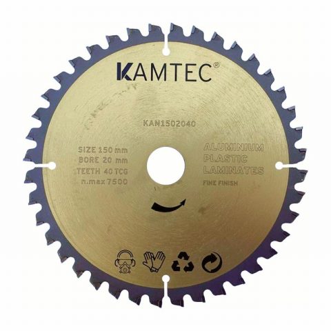 Kamtec KAN1502040  150x20mm 40T Gold Saw Blade For Aluminium