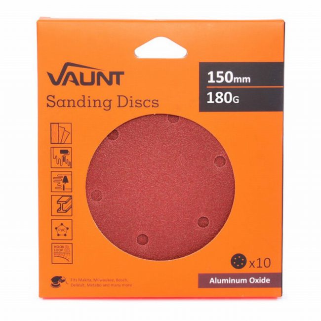 Vaunt V1357034 150mm 180 Grit Sanding Discs - Pack of 10 - Image 6