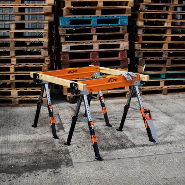 Vaunt V2003015 Heavy Duty Fully Adjustable Saw Horse Twin Pack - Image 3