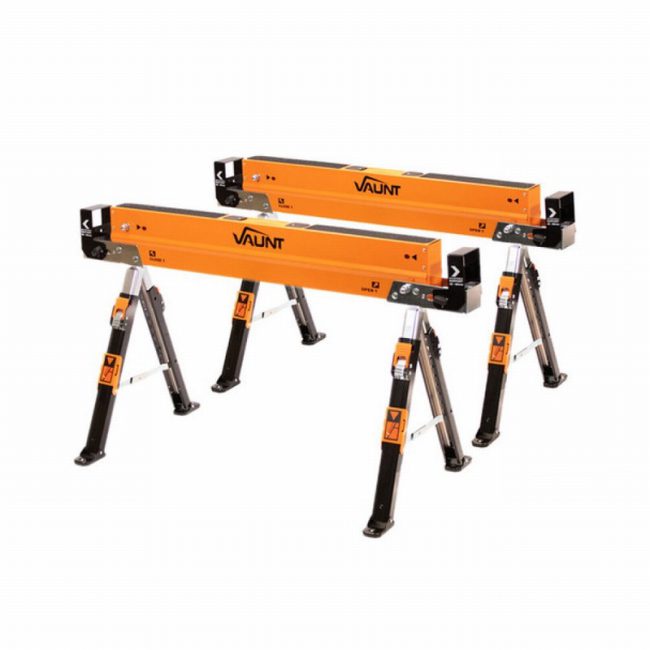 Vaunt V2003015 Heavy Duty Fully Adjustable Saw Horse Twin Pack