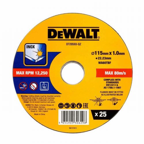 Dewalt DT20593 115mm Cutting Discs – 1pc