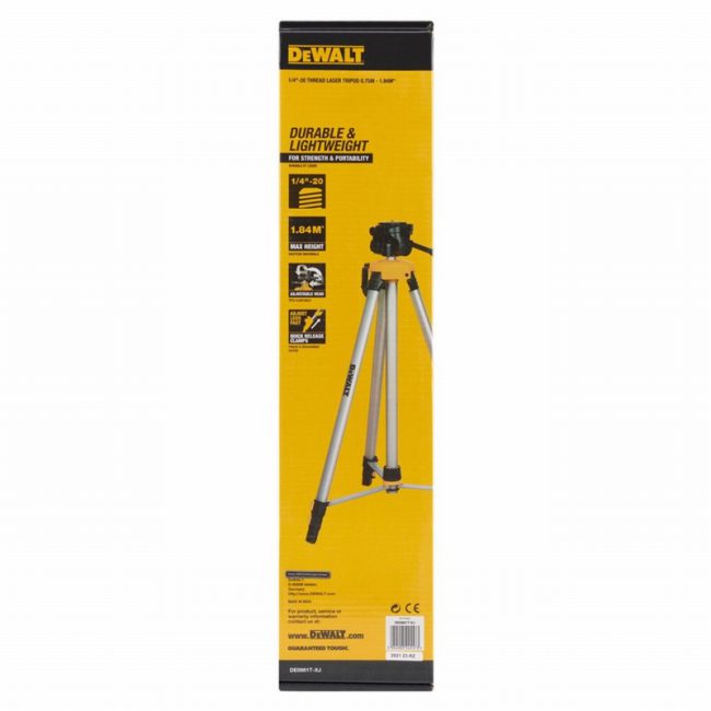 DeWalt DE0881T 1/4 inch 0.75-1.84m Elevated Extendable Tripod - Image 3