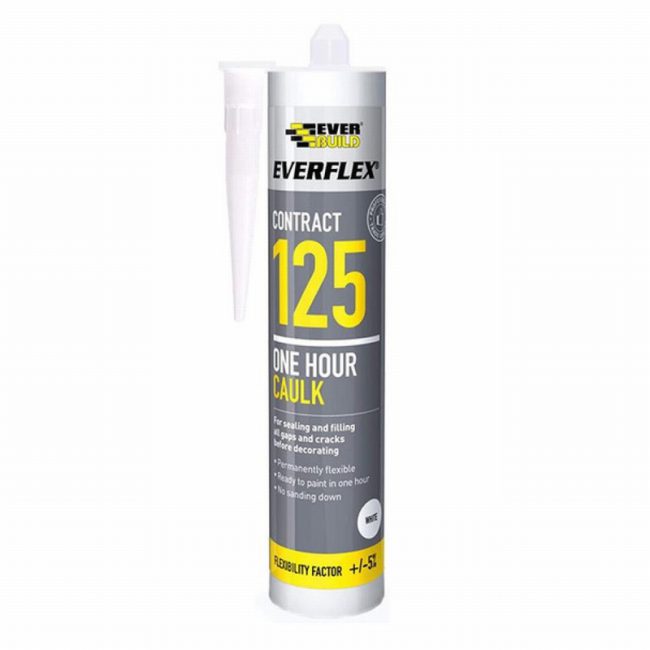 Everbuild EVB125C3  310ml One Hour Caulk 125 White