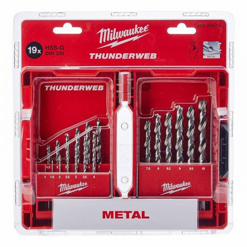 Milwaukee 4932352374 Thunderweb Ground Metal Drill Bit -19 Piece