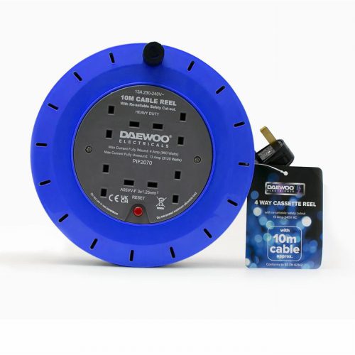 Daewoo 4-Gang 10 m 13 A Extension Reel