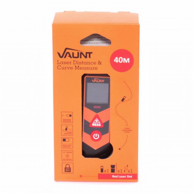 Vaunt V1501005 Red 40m Laser Distance Measure & Curve Measure - Image 6